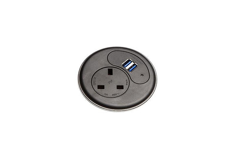 Desktop Power - Punto In Desk Powered USB Desk Grommet