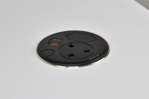 Punto - Powered Desk Grommet - Desktop Power