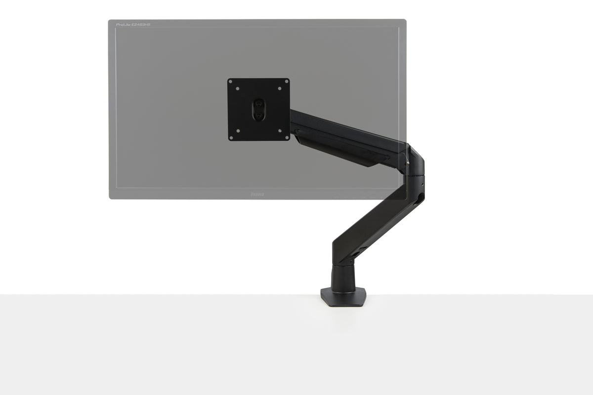 Iris Flat Screen Gas Lift Monitor Arm - Single - Desktop Power