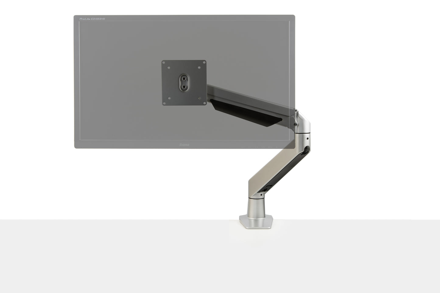 Iris Flat Screen Gas Lift Monitor Arm - Single - Desktop Power