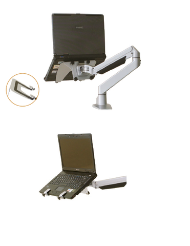 Iris Laptop Holder Attachment (Silver) - Desktop Power
