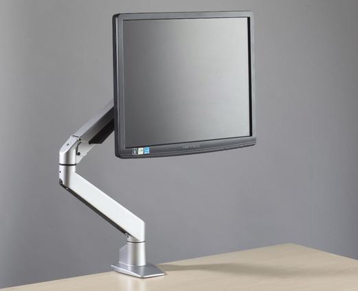Iris Flat Screen Gas Lift Monitor Arm - Single - Desktop Power