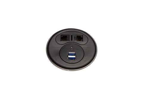 Punto - USB Charging and 2 x Cat6 Couplers - Clearance - Desktop Power