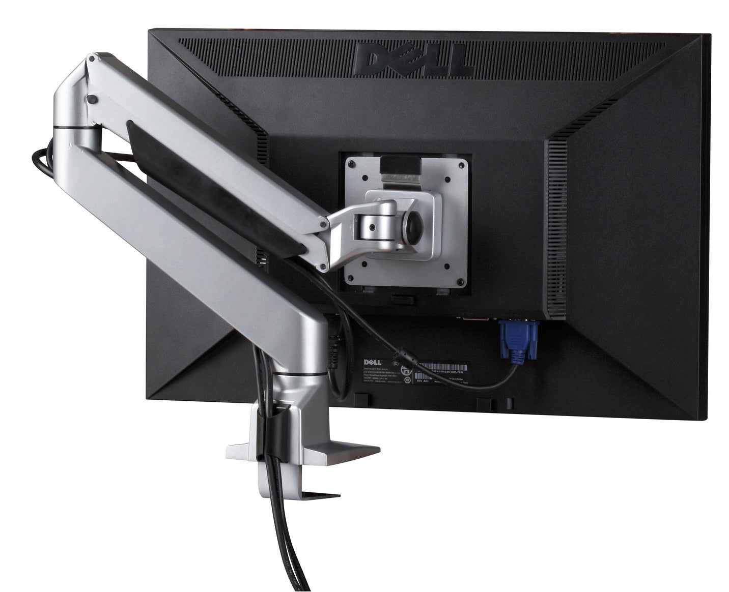 Iris Flat Screen Gas Lift Monitor Arm - Single - Desktop Power