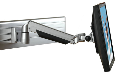 Iris Tool Bar Mounted (Slatwall) Gas Lift Monitor Arm - Single - Desktop Power