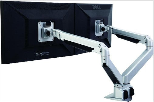 Iris Flat Screen Gas Lift Monitor Arm - Double - Desktop Power